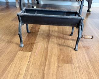 Antique Cast Iron Newspaper Log Roller 