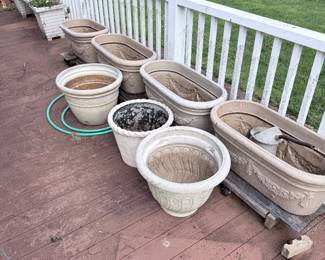 Lots of Outdoor Pots