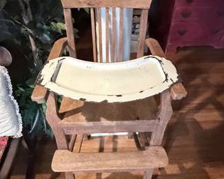 High Chair with Enamel Tray