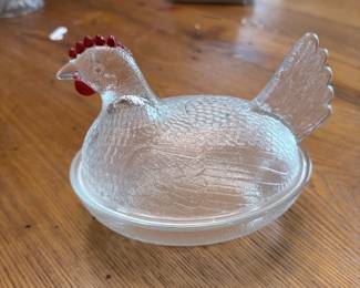 Indiana Glass Hen on a Nest