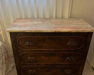 Beautiful Antique Marble Top Dresser