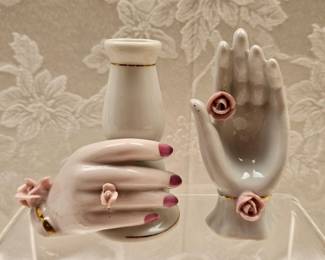 Porcelain Hand Vase & Ring Holder