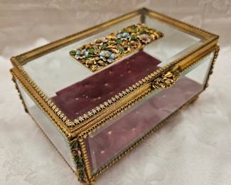 FINEST Enameled Floral Jewelry Casket