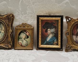 Lot of 4 Framed Victorian Ladies