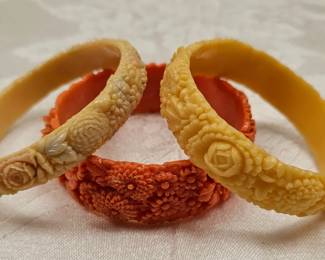 Carved Bangle Bracelets