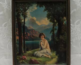 R. Alkinson Fox Print in Original Frame