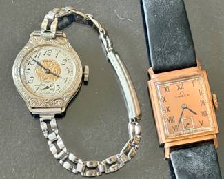 Vintage watches including Elgin and Omega