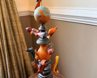 Folk Art Bird Totem; Don Noyes