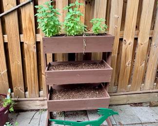Vertical Raised Garden Bed and outdoor decor