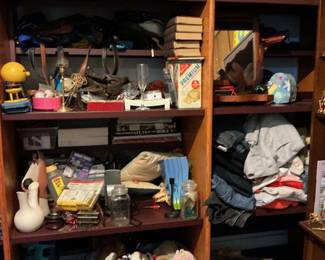 Stuffed animals, clothing, books, cooker, bedding & more