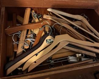 Vintage wooden hangers