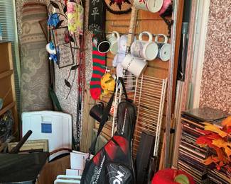 Two free standing radiators, CD’s, mugs, rug, end table & more