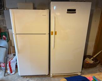 Both running, freezer has lock and outside digital read-out, both like new