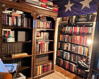 Military History books, bookshelves