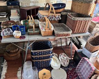 Longaberger baskets and accessories 