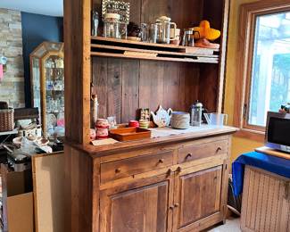 Large solid wood cabinet (2 pieces)