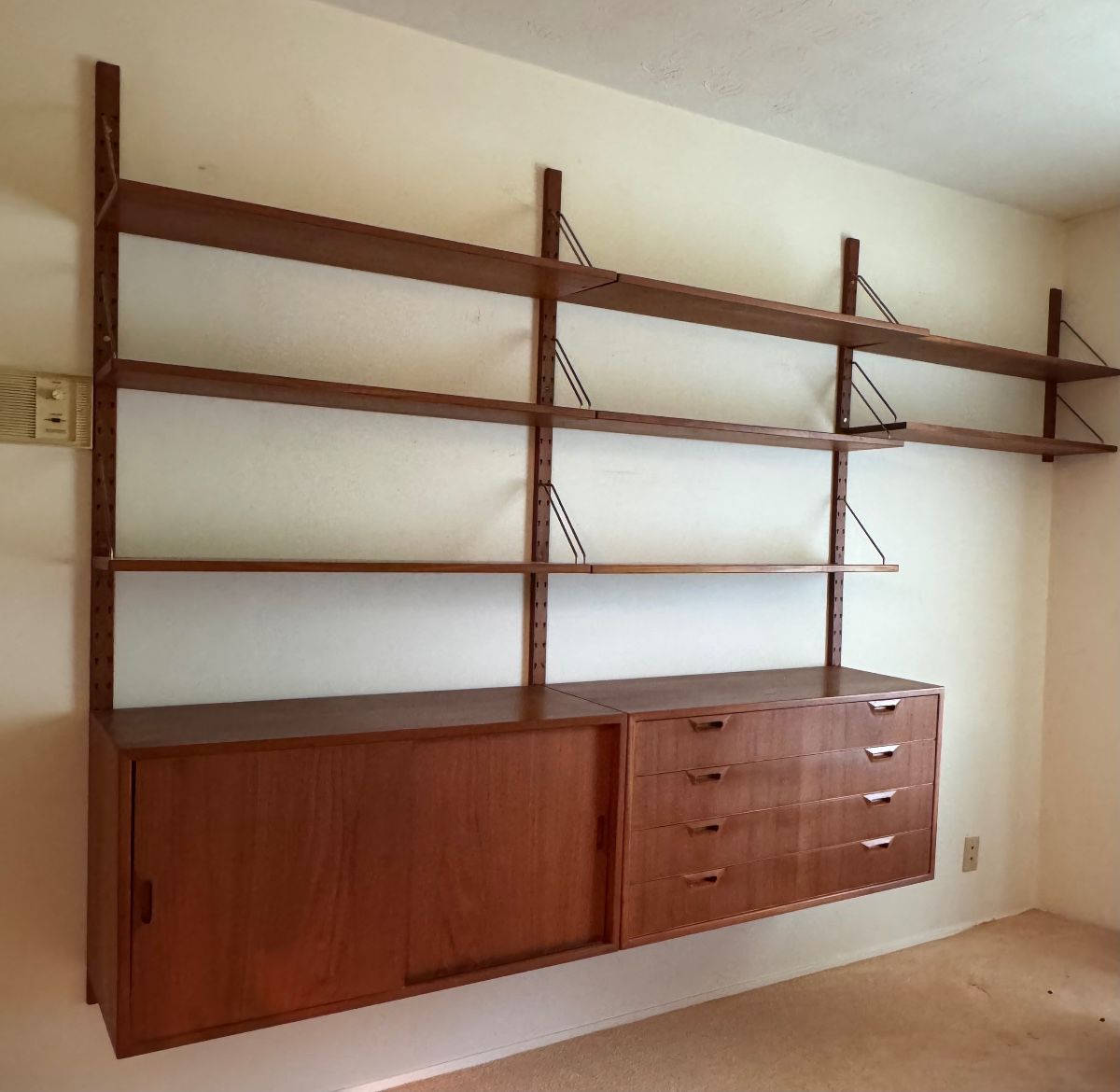 Midcentury danish teak modular wall unit