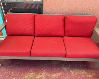 Red patio couch-82x32