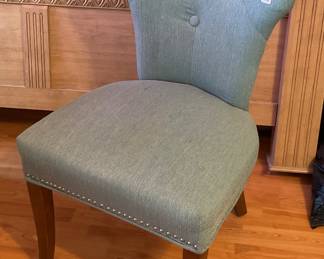 Light green /blue chair-23x37
