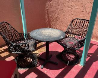 2 chairs-22x38 table-29x29