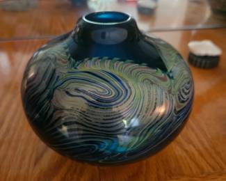 Glsss vase hand blown