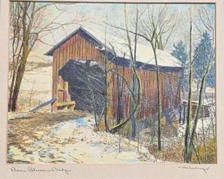 Frank Hohenberger Description: A Pioneer 8" x 10", Hand Tinted Photograph, Signed Lower Right