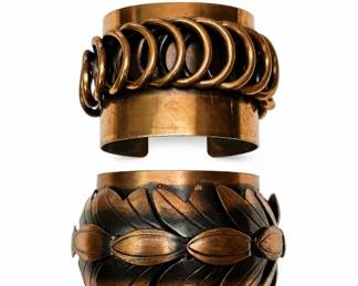 Signed copper bracelets