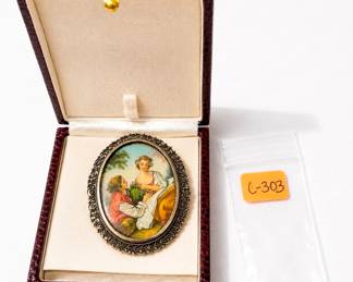 Painted Brooch
