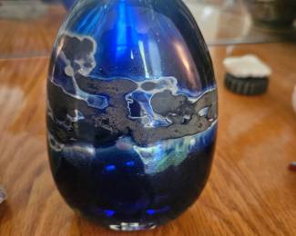 Hand blown glass signed