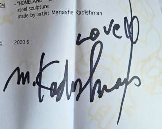 Menashe kidishman "Homeland 2000" with paperwork