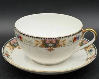 (10) C. Tielsch Altwasser Silesia Germany Teacups & (6) Matching Saucers