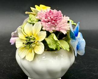 Vintage Radnor Staffordshire Bone China Floral Bouquet Figurine