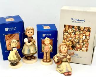 (4) Hummel Figurines-Sounds of the Mandolin West Germany & More Sounds of the Mandolin Hummel figurine made in west germany Erstor tenor steadfast soprano hummel figurine Liesl spring waltz Hummel figurine made in west germany For mother hummel figurine Hummel figurine made in west germany