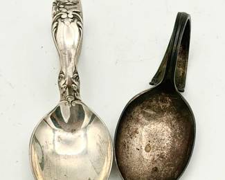 (2) Sterling Silver Stamped Baby Spoons