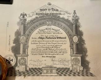 (2) Masonic Certificates