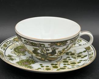 Gold Imari Hand Painted Teacup & Saucer