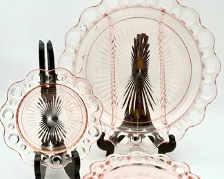 (3) vintage Anchor Hocking Old Colony pink depression glass Dishes
