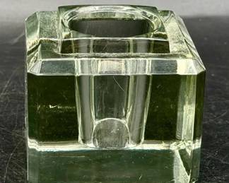 Glass Art Deco Style Inkwell