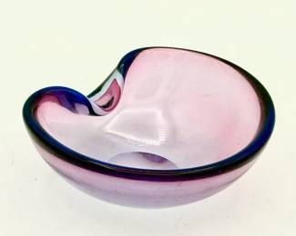 MCM Murano Style Art Glass Ashtray