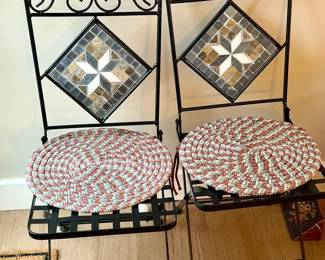(2) Mosaic Patio Chairs