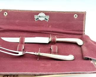 (2) Sterling Silver Handled Carving Set