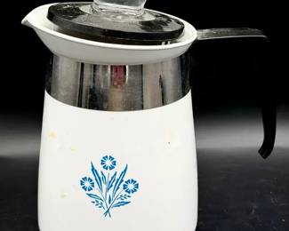 Corningware Cornflower Blue 4-Cup Coffee Percolator