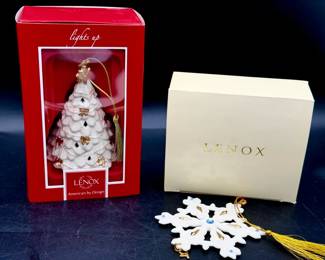 (2) Lenox Christmas Ornaments