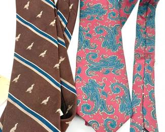 (2) Vintage Silk Ties Feat Neiman Marcus