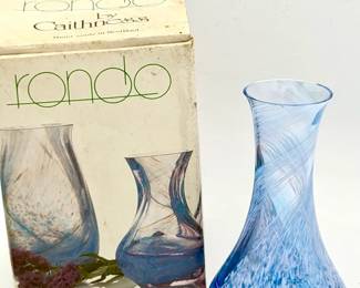 Caithness Rondo art glass vase, handmade in Scotland