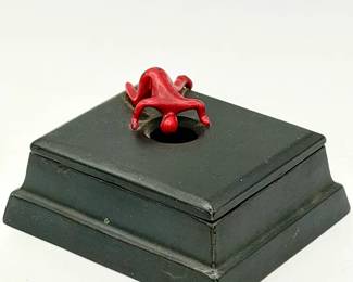 Metal Box With Figurine
