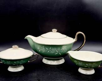 Syracuse Candlelight China Teapot, Creamer & Sugar Bowl