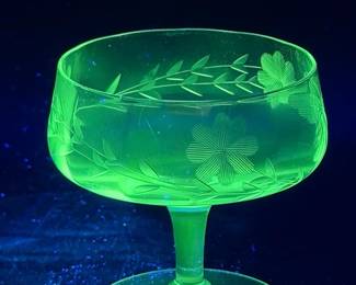 Etched Sherbert Glass