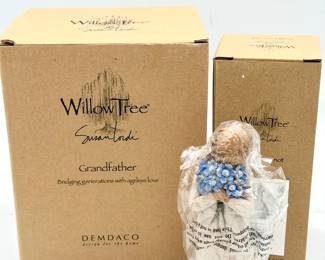 NIB Willow Tree “Grandfather” & “Forget Me Not” Figurines