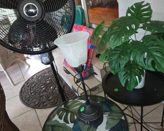 Accent Tables, Silk Plant, Floor Fan